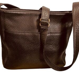 Vintage Coach Sonoma Pocket Zip Shoulder Bag 4924 Pebbled Chocolate Leather